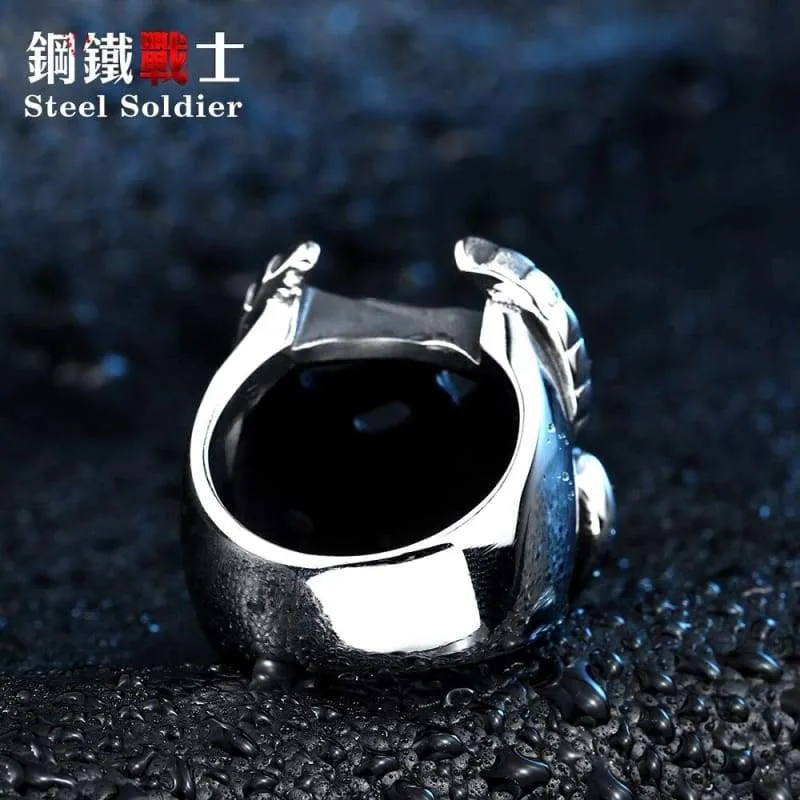 steel soldier new arrival stainless steel eagle men ring fashion hot sale jewelry