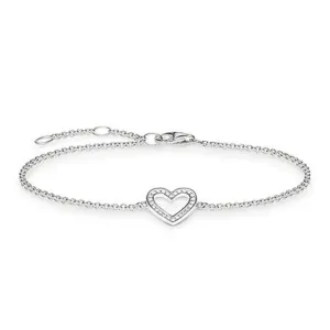 Sterling silver Bracelet with Heart