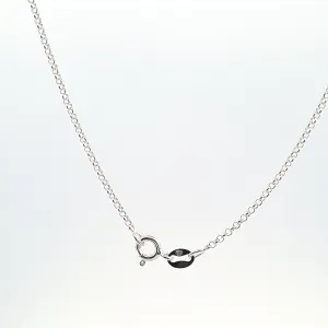 Sterling silver curb link chain, 1mm width, strong chain suitable for pendants. 27708