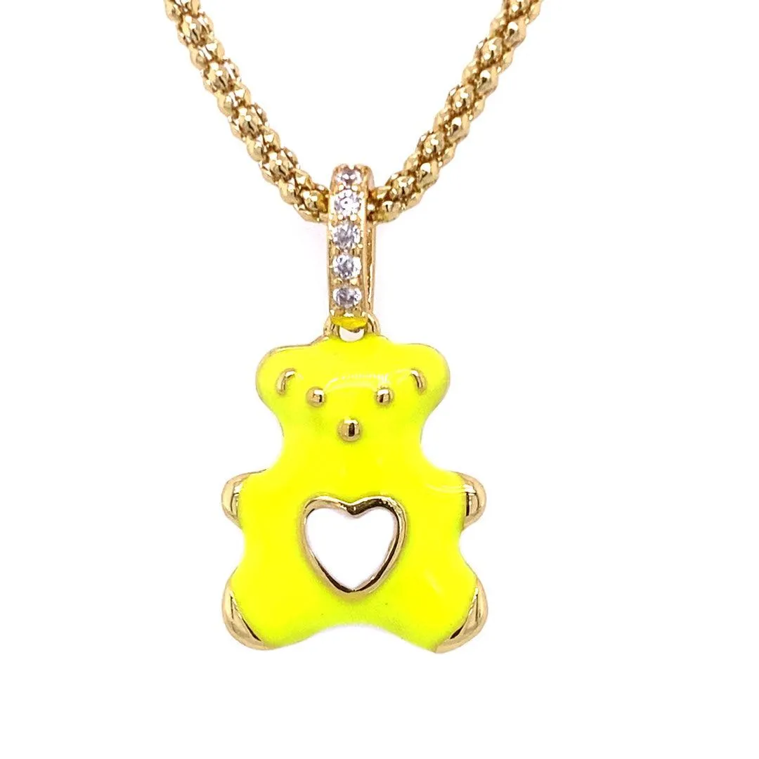 Teddy Enamel Bear Necklace