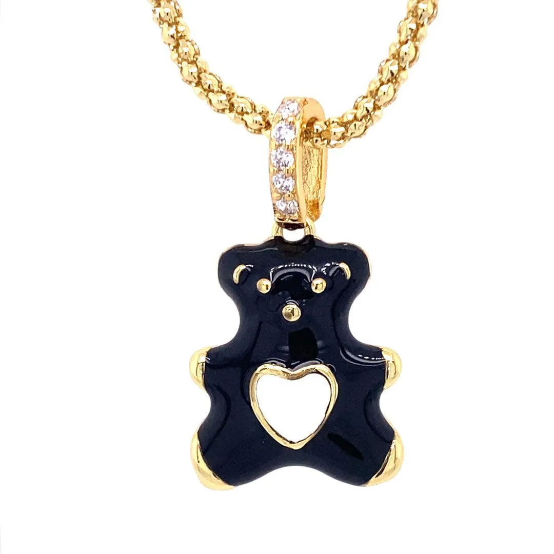 Teddy Enamel Bear Necklace