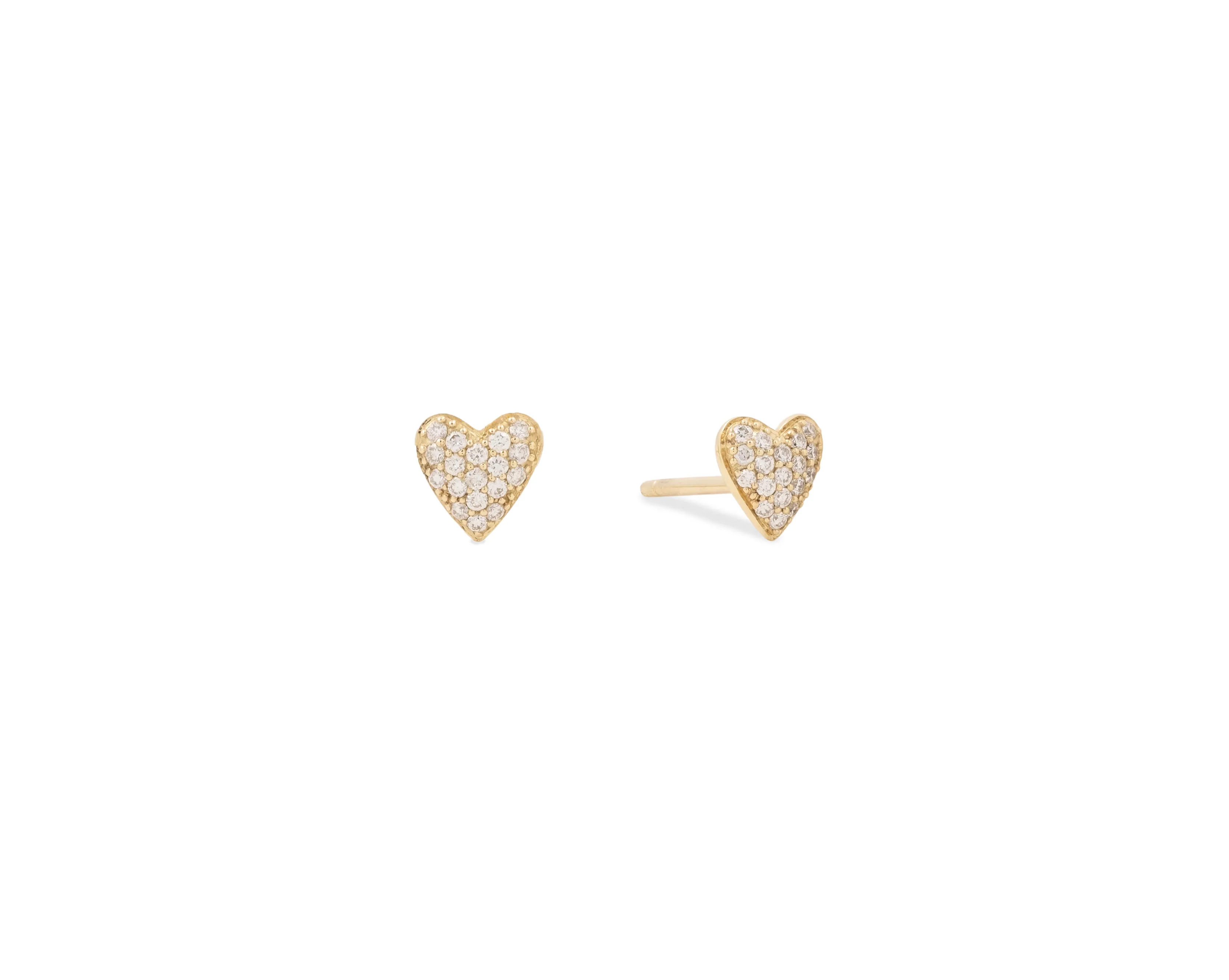 THE PAVÉ PUFFED HEART STUDS