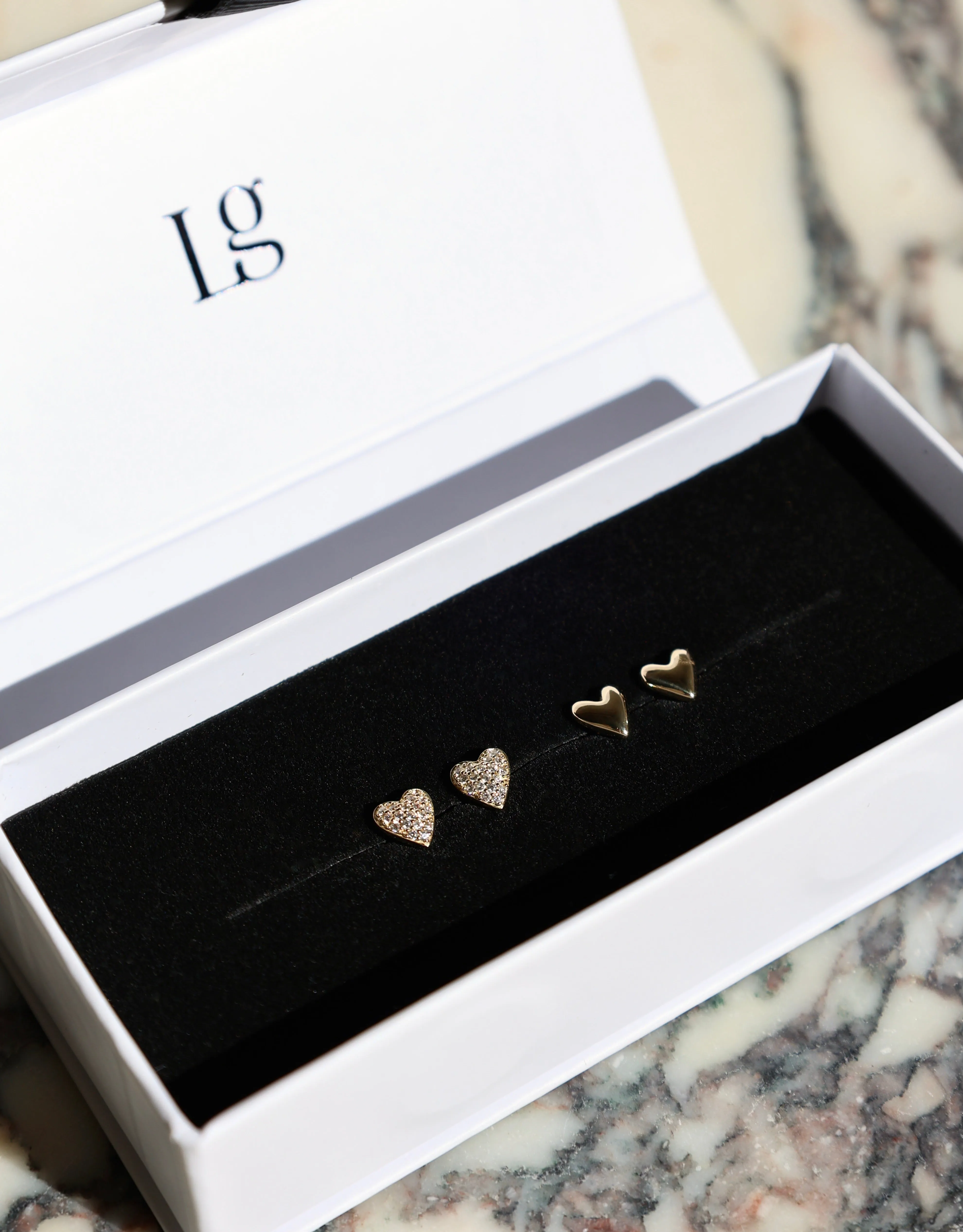 THE PAVÉ PUFFED HEART STUDS