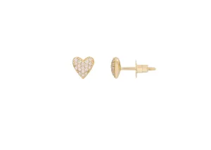 THE PAVÉ PUFFED HEART STUDS