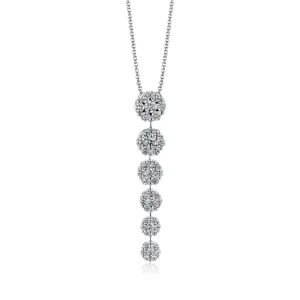 Tiered Pendant Necklace in 18k Gold with Diamonds