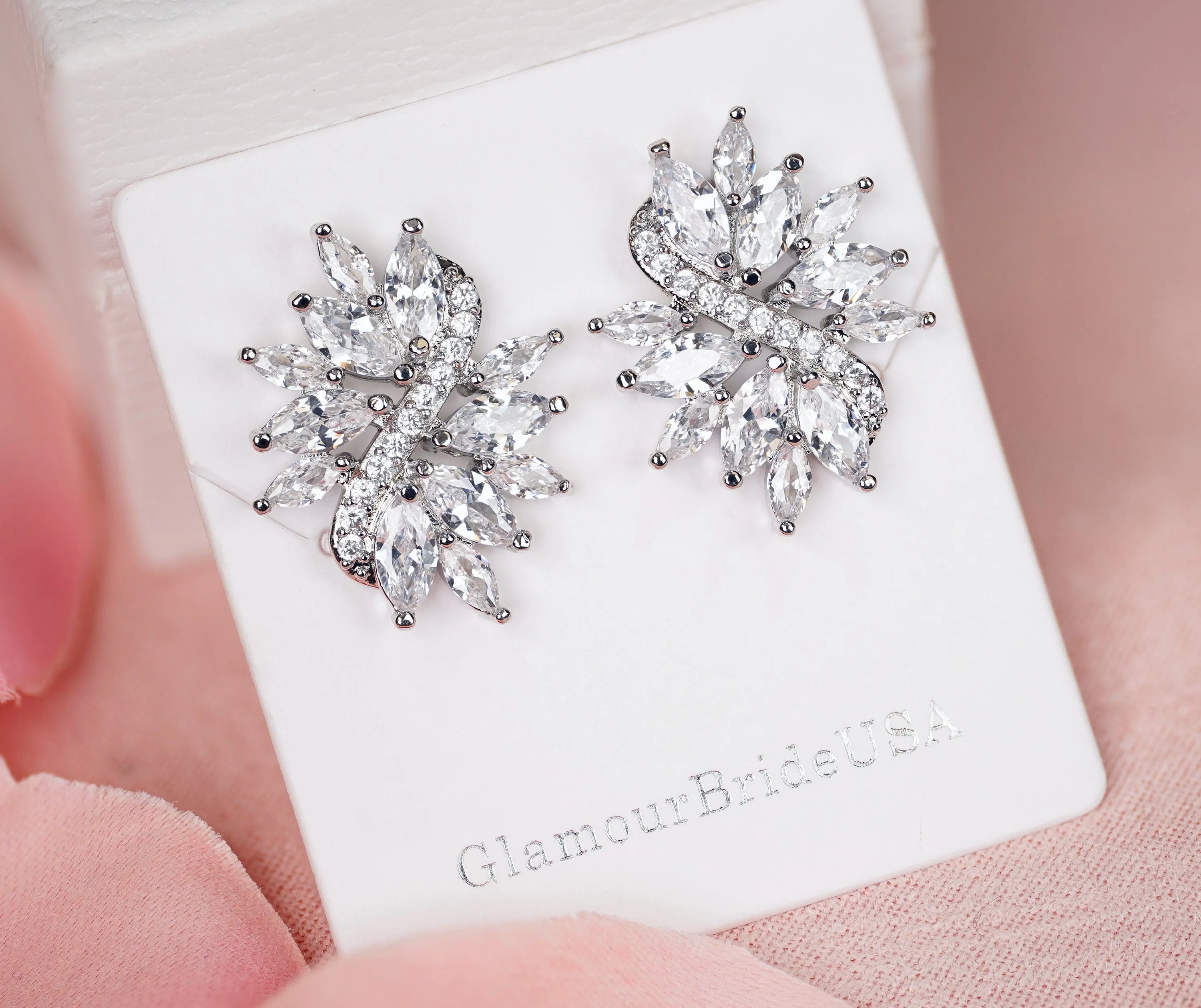 Tiffany - Crystal Tear Stud Earrings