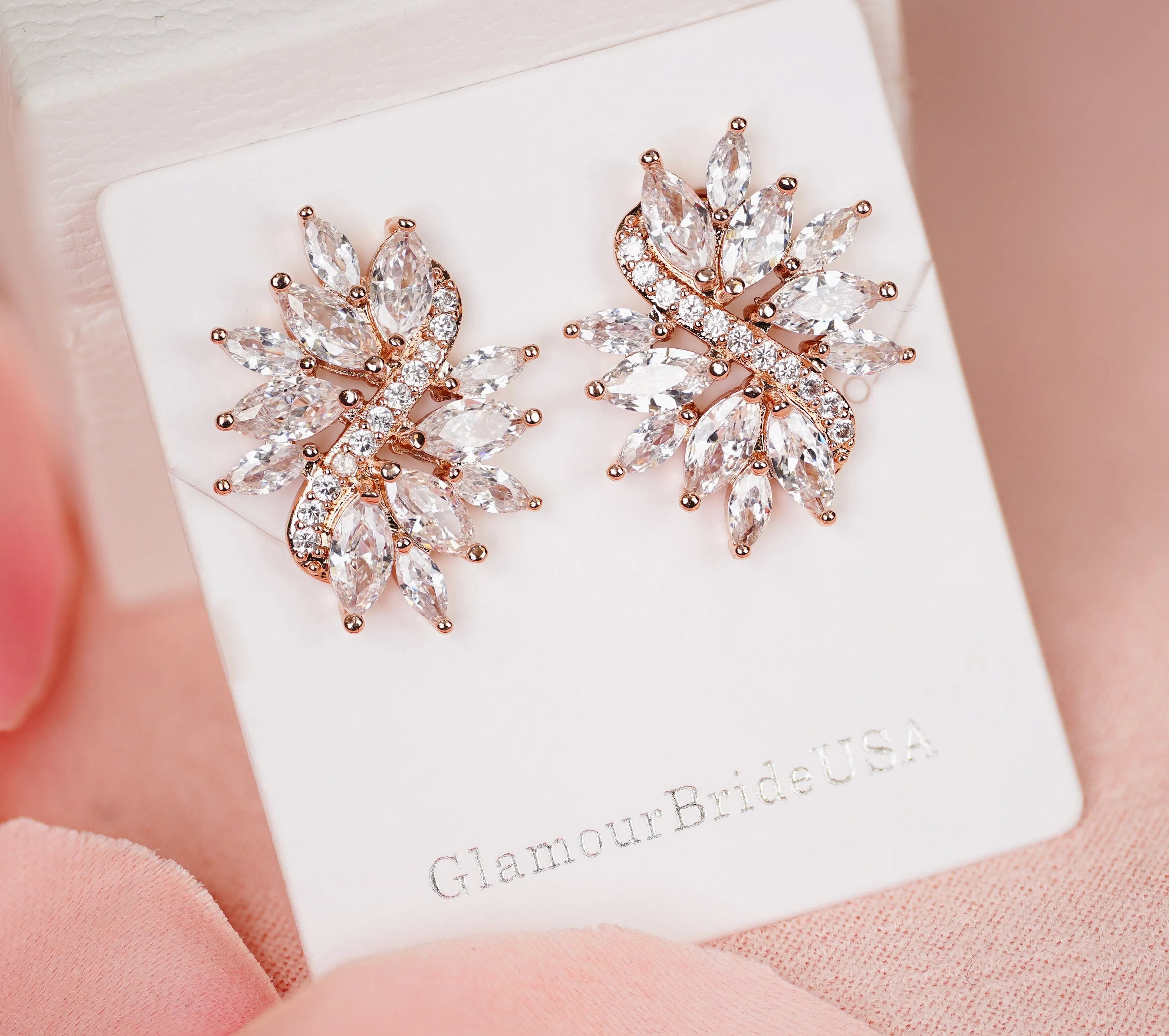 Tiffany - Crystal Tear Stud Earrings